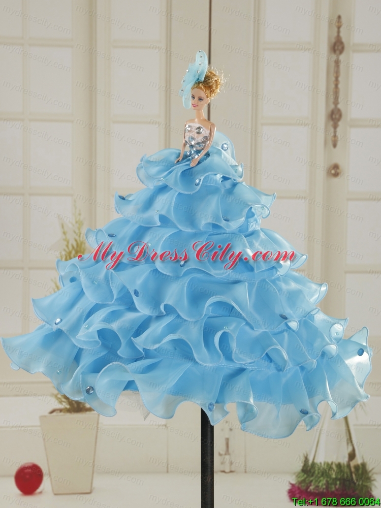 Cute Baby Blue Barbie Doll Dress in 2015