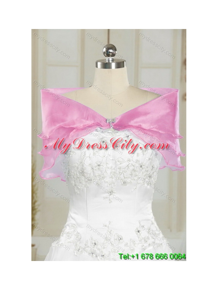 Elegant Pink Quinceanera Dresses with Beading and Ruffles for 2015