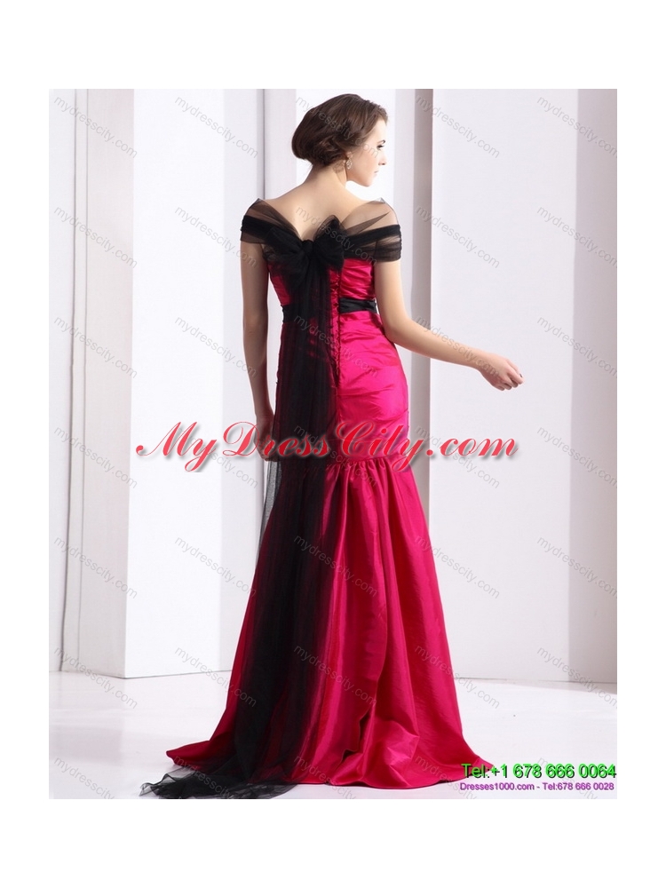 Designer 2015 Prom Dress with  Brush Train and Hand Made Flowers