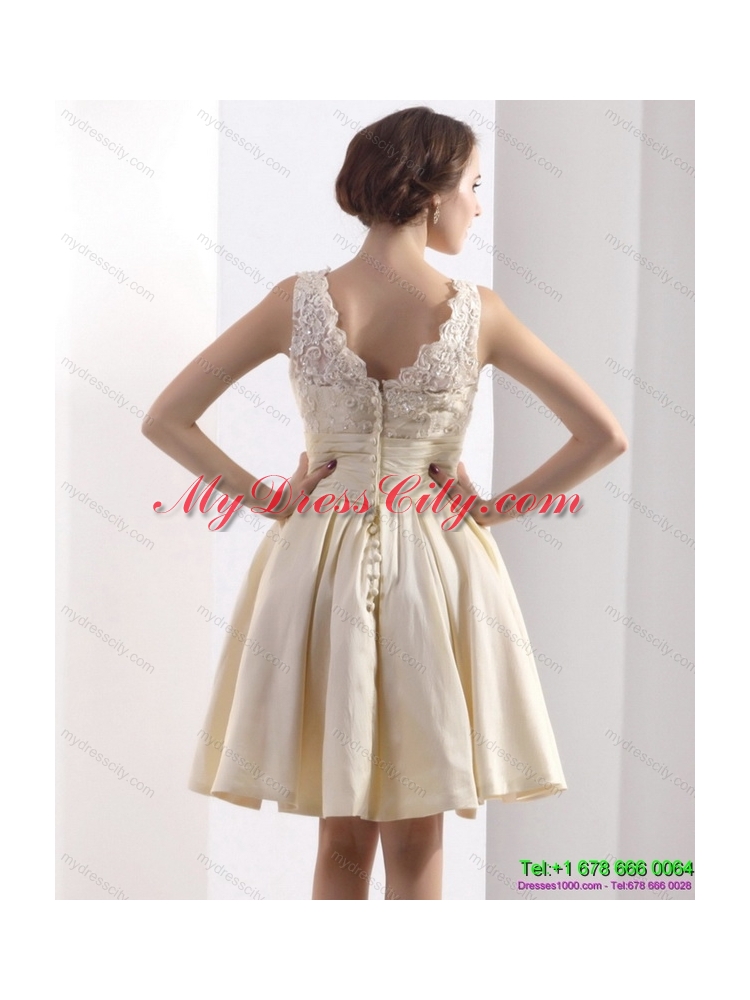 Designer High Neck Prom Dresses with Ruching and Bownot