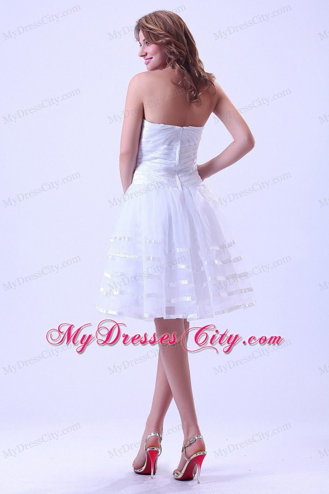 Sweetheart Short Homecoming Dress With Ruche and Flower Decorate