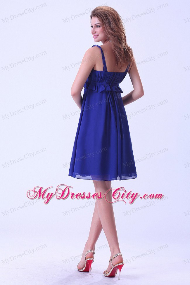 Royal Blue Homecoming Dress With Straps For Custom Made