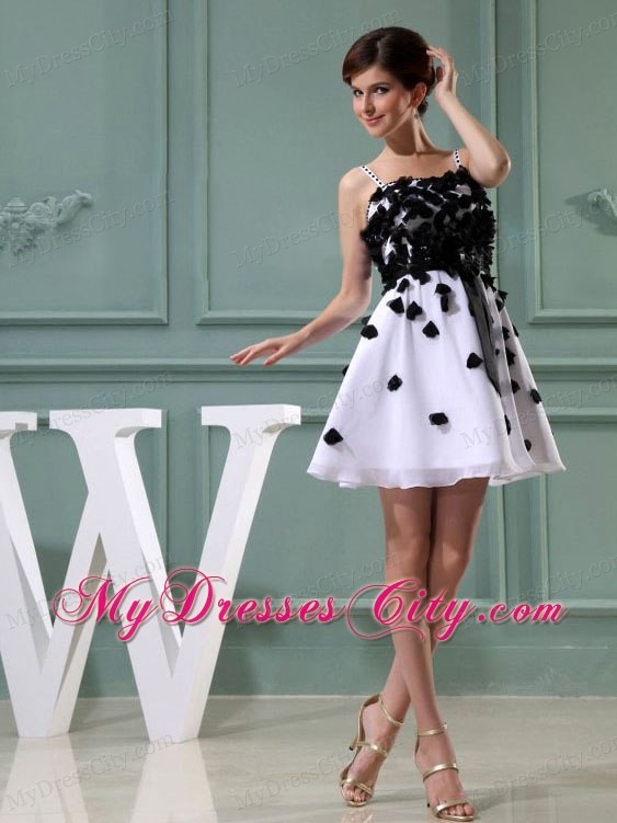 Straps and Appliques Decorate A-Line Mini-length Homecoming Dress