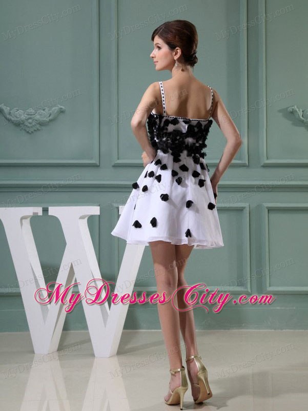 Straps and Appliques Decorate A-Line Mini-length Homecoming Dress