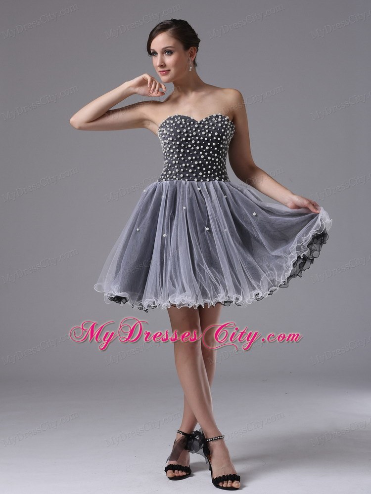 Customize Sweetheart Short Homecoming Dress With Beading and Tulle