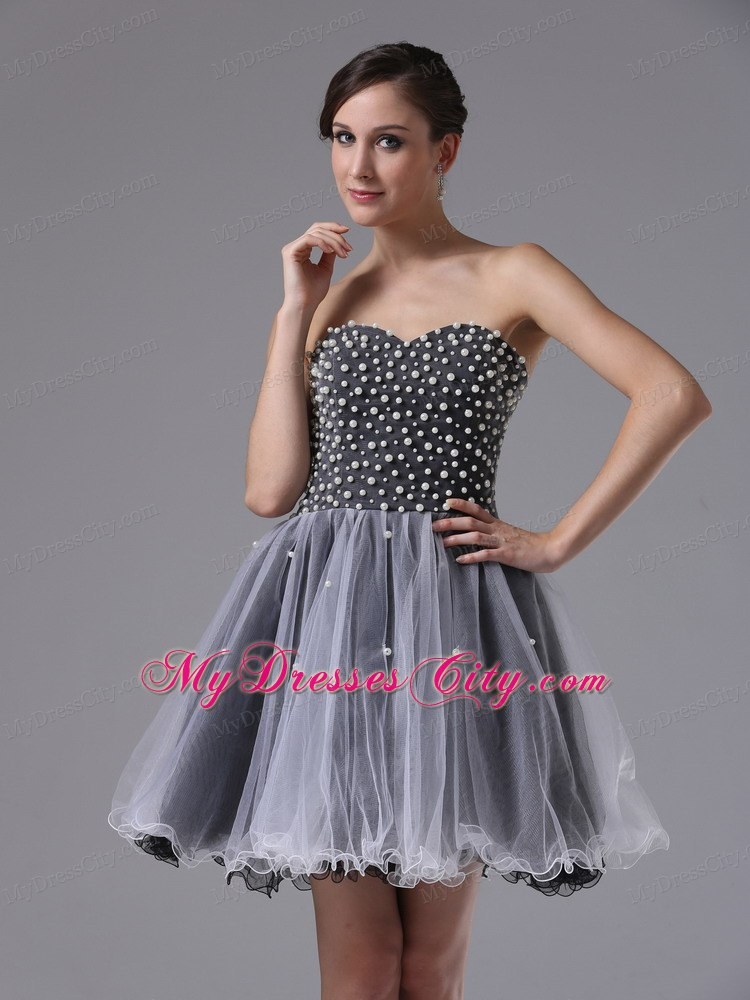 Customize Sweetheart Short Homecoming Dress With Beading and Tulle