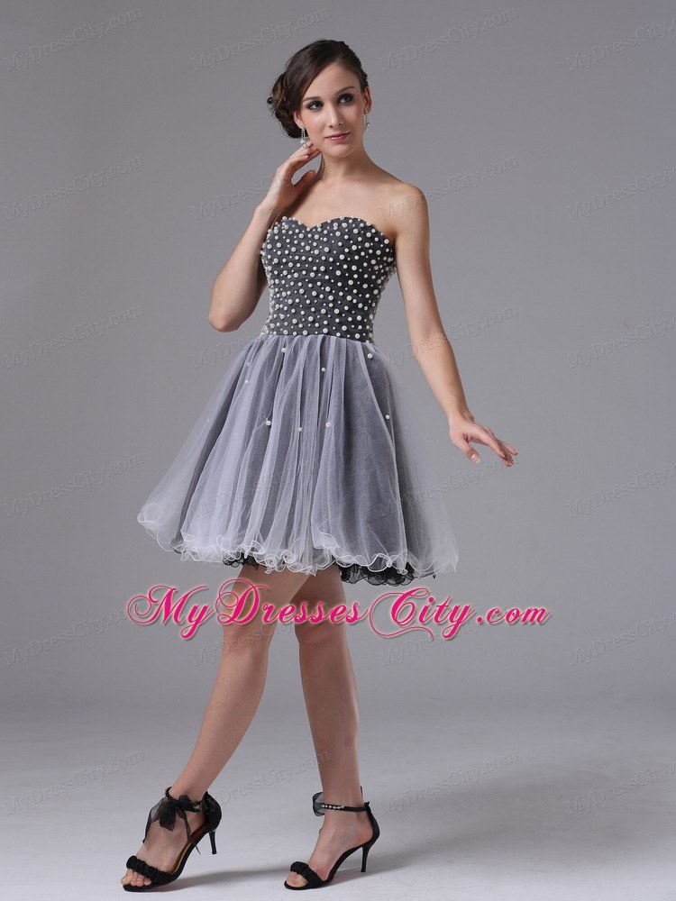 Customize Sweetheart Short Homecoming Dress With Beading and Tulle