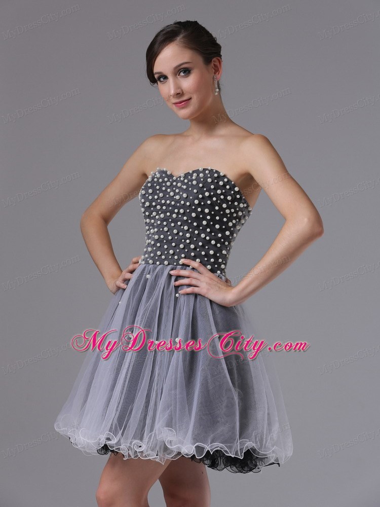 Customize Sweetheart Short Homecoming Dress With Beading and Tulle