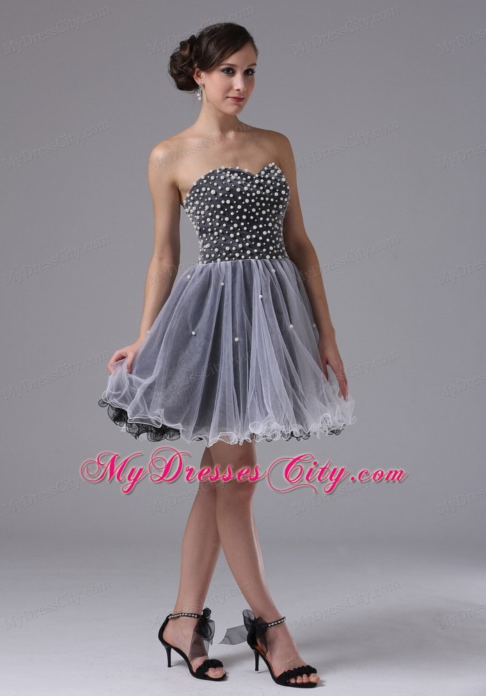 Customize Sweetheart Short Homecoming Dress With Beading and Tulle