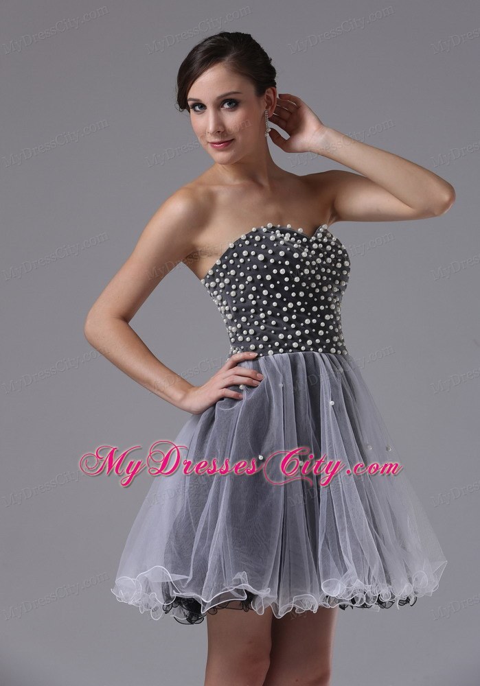 Customize Sweetheart Short Homecoming Dress With Beading and Tulle