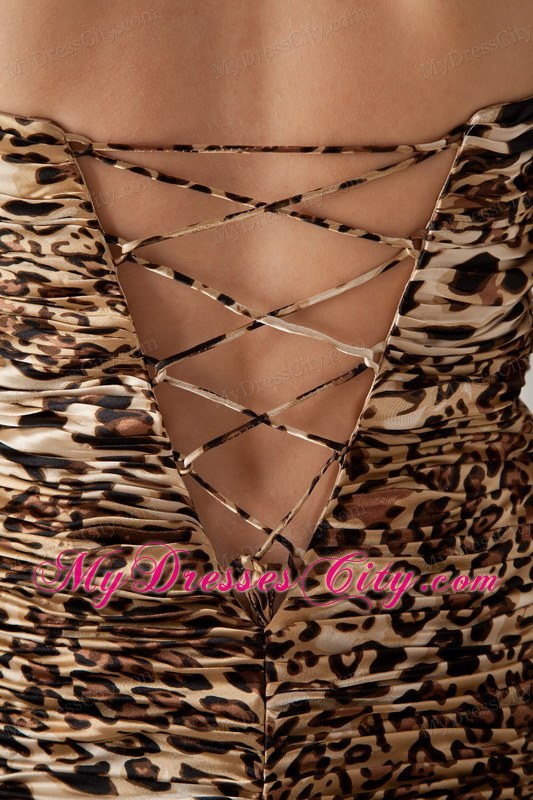 Sexy Sheath Mini-length Leopard Homecoming Dress For 2014