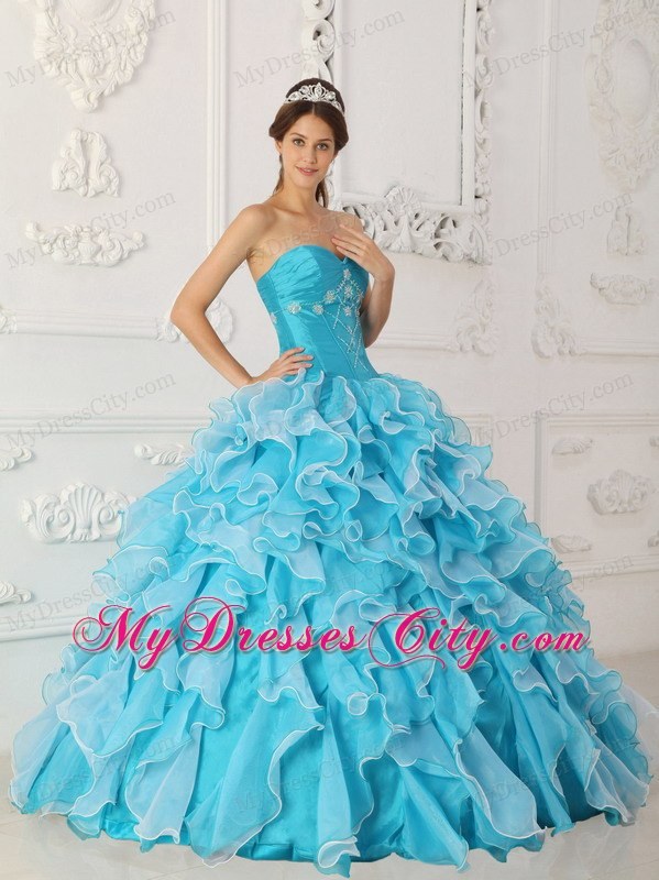 A-Line Sweetheart Beading Quinceanera Dress in Baby Blue