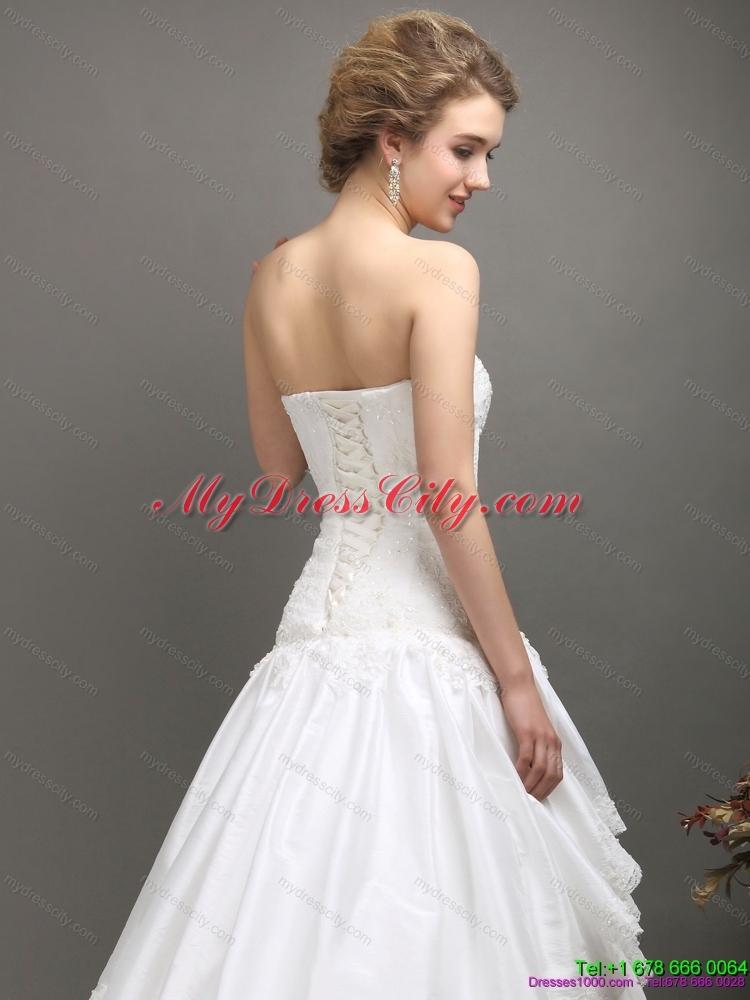 White Sweetheart Brush Train Maternity Wedding Dresses with Ruffled Layers