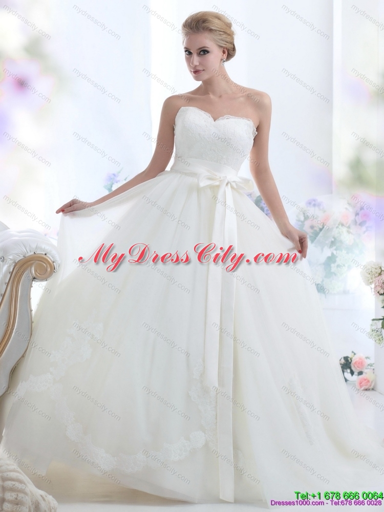 2015 Pretty Sweetheart Maternity Bridal Dresses with Waistband