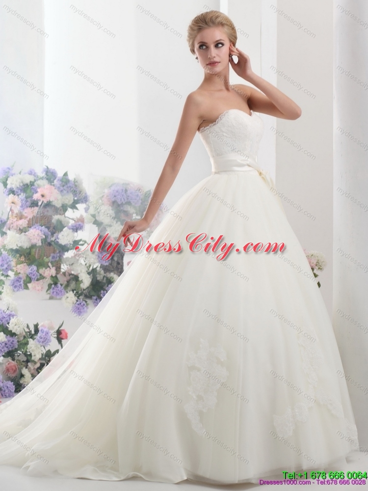 2015 Pretty Sweetheart Maternity Bridal Dresses with Waistband