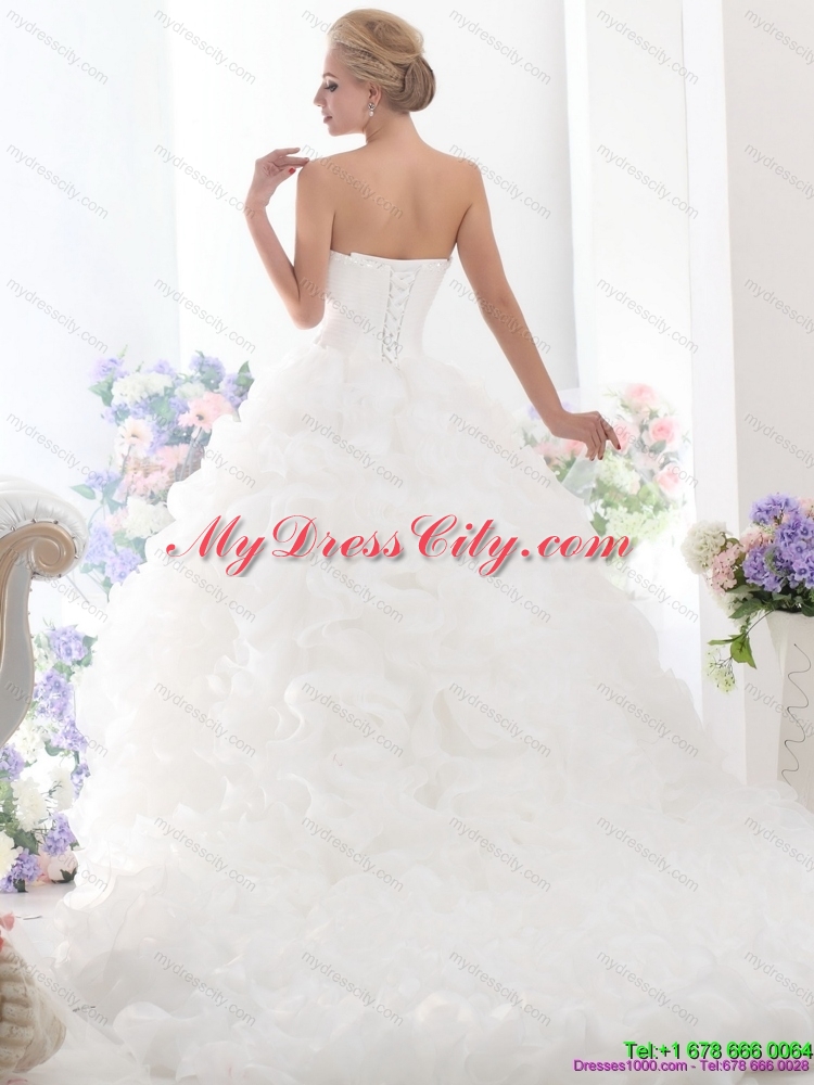 2015 Sweetheart Maternity Wedding Dresses with Brush Train