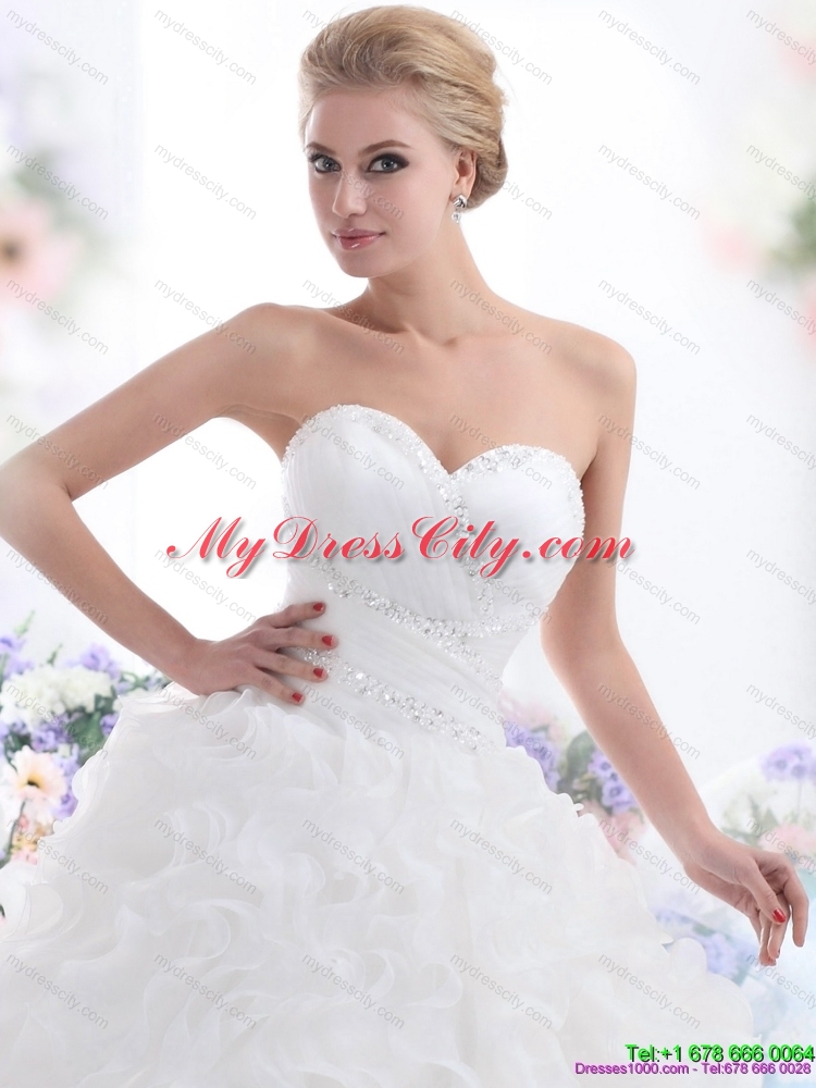 2015 Sweetheart Maternity Wedding Dresses with Brush Train