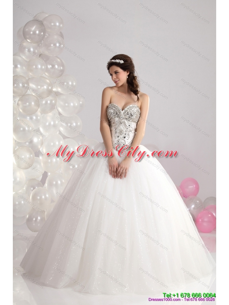 Ruffled Sweetheart Maternity Wedding Dresses with Brush Train and Rhinestone