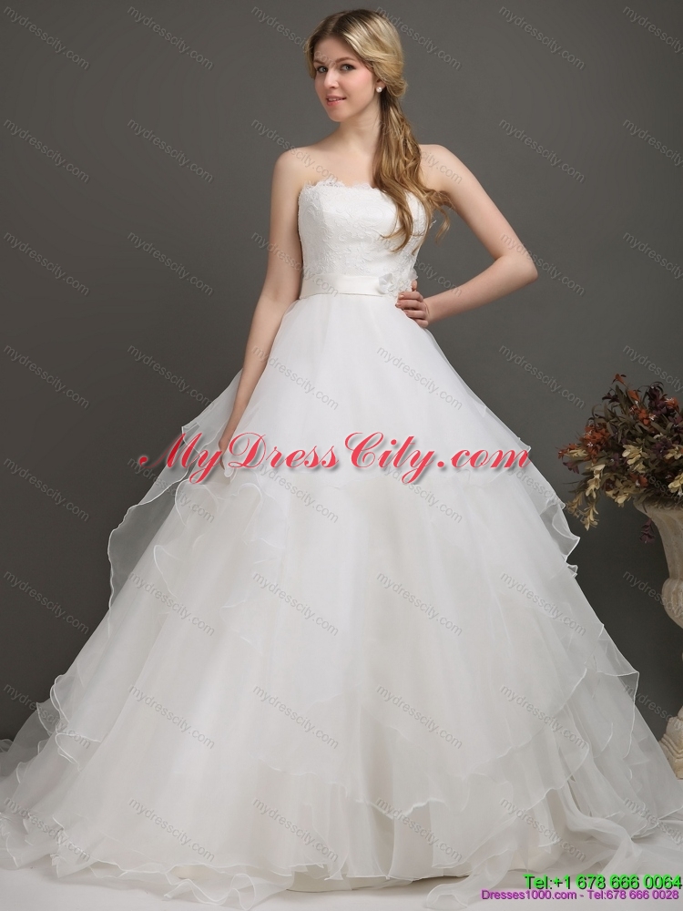 The Most Popular Maternity Wedding Dresses with Brush Train and Sash