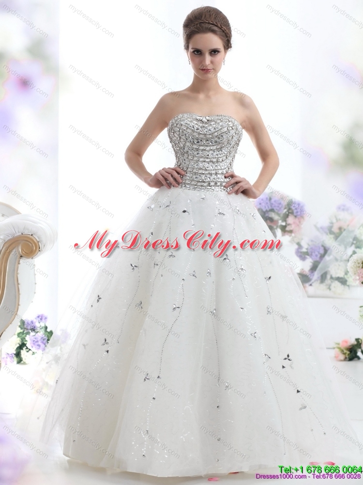 Perfect Maternity 2015 Wedding Dresses with Rhinestones