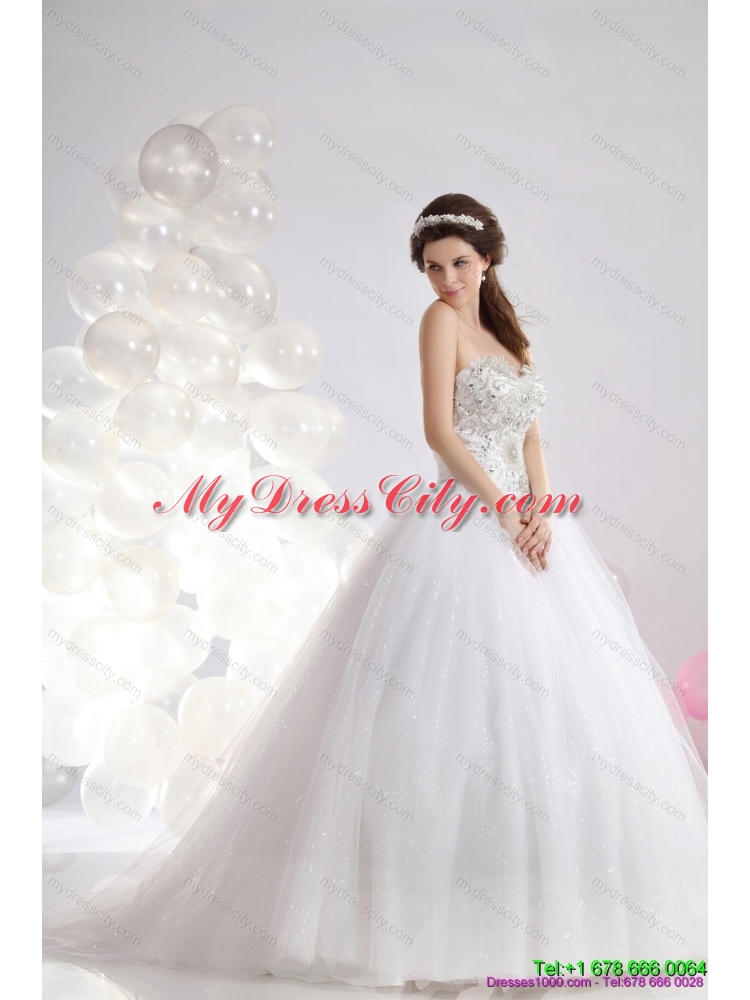 Popular Maternity Sweetheart Rhinestones Bridal Gowns with Brush Train