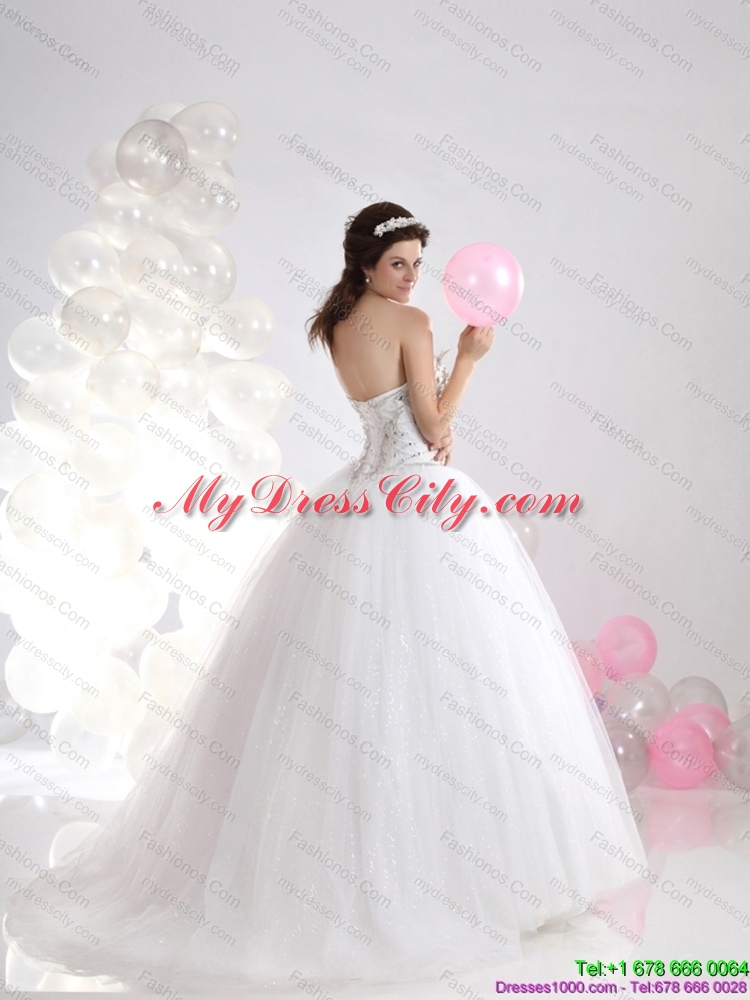 Popular Maternity Sweetheart Rhinestones Bridal Gowns with Brush Train