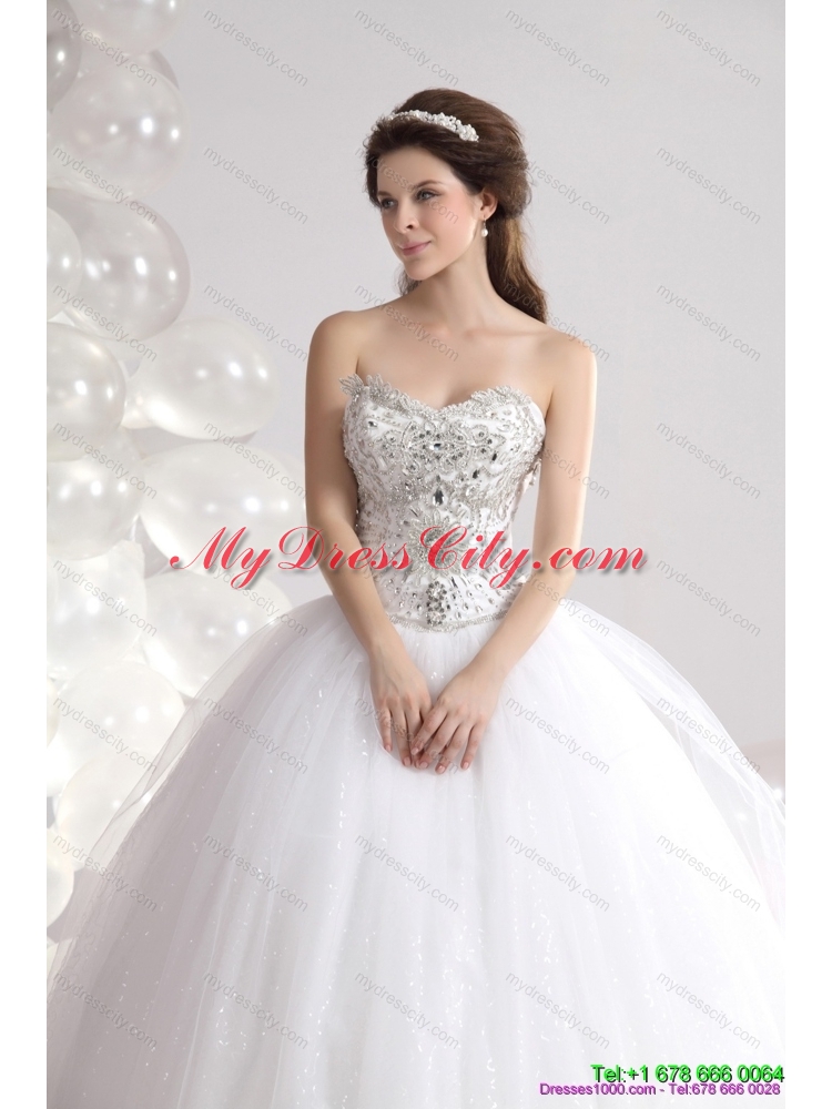 Popular Maternity Sweetheart Rhinestones Bridal Gowns with Brush Train