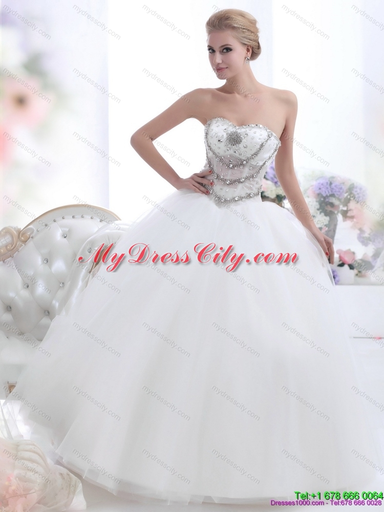 Pretty Maternity Sweetheart 2015 Wedding Dresses with Rhinestones