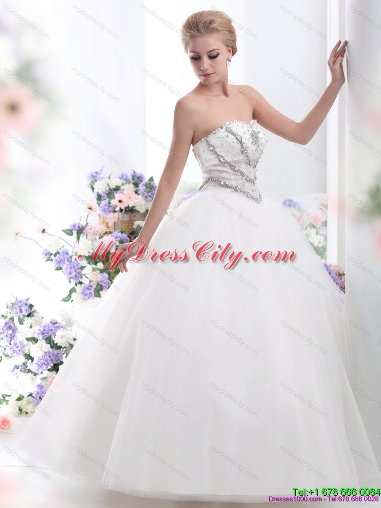 Pretty Maternity Sweetheart 2015 Wedding Dresses with Rhinestones