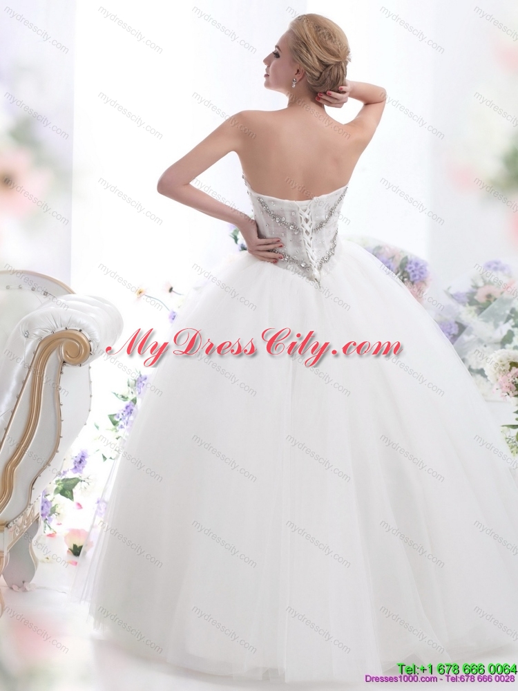 Pretty Maternity Sweetheart 2015 Wedding Dresses with Rhinestones