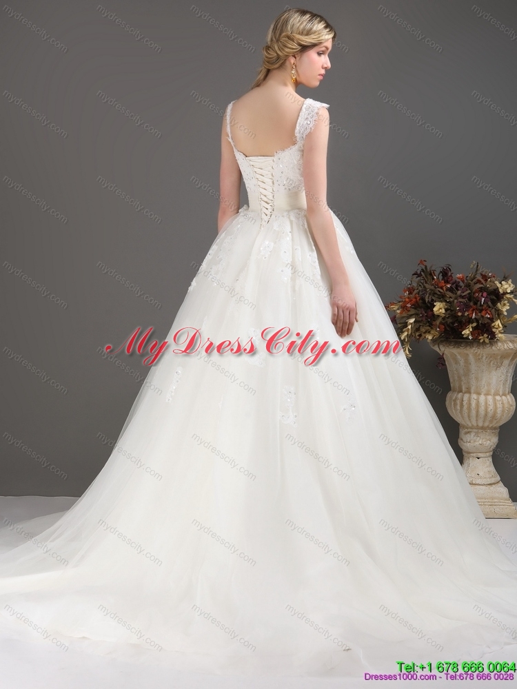 Lace Sweetheart Maternity Wedding Dresses with Brush Train