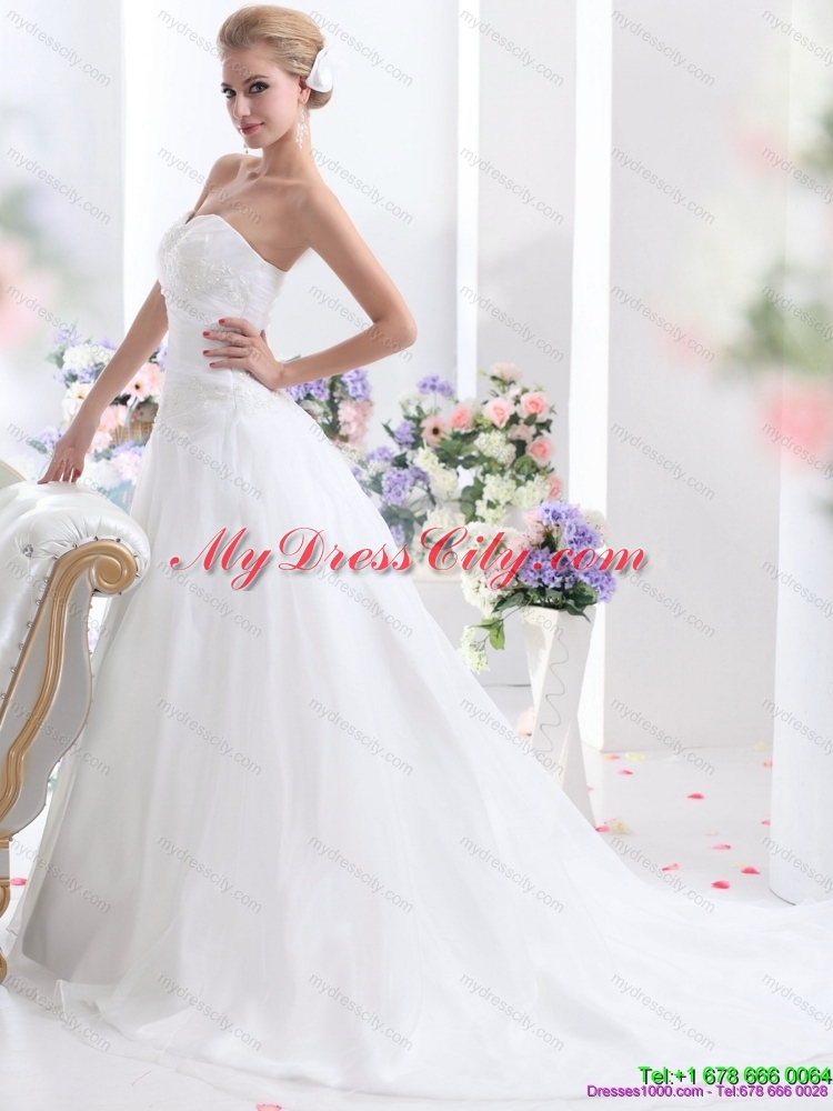 Sophisticated 2015 Sweetheart Maternity Wedding Dress with Ruching and Beading