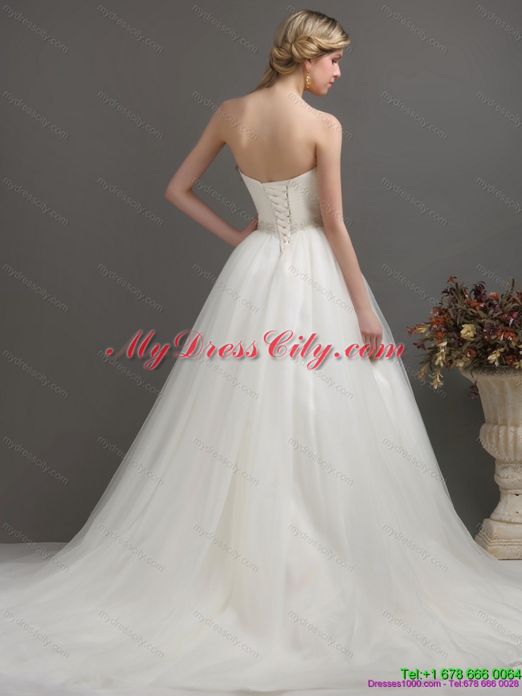 2015 Sweetheart Maternity Wedding Dress with Beading and Ruching