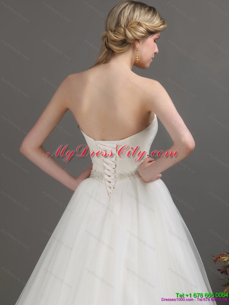 2015 Sweetheart Maternity Wedding Dress with Beading and Ruching