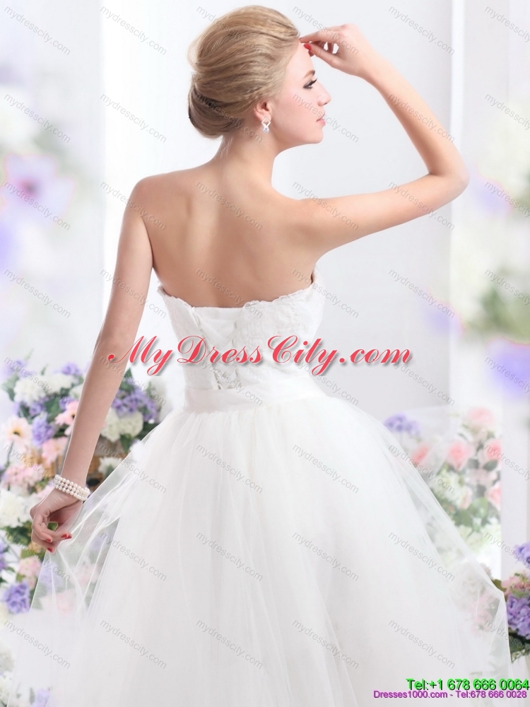 2015 Maternity Sweetheart Wedding Dress with Lace and Sash