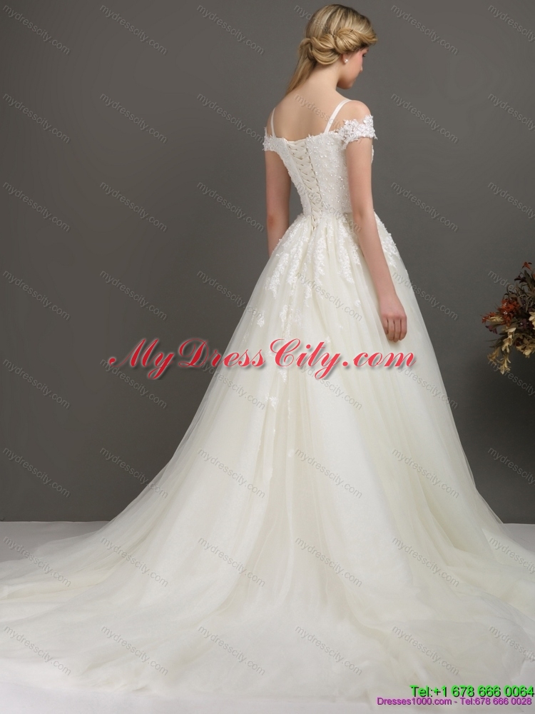 2015 New Off the Shoulder Maternity Wedding Dress with Beading