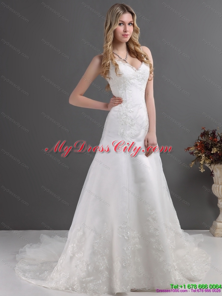 2015 The Most Popular Lace Maternity Wedding Dress with Spaghetti Straps