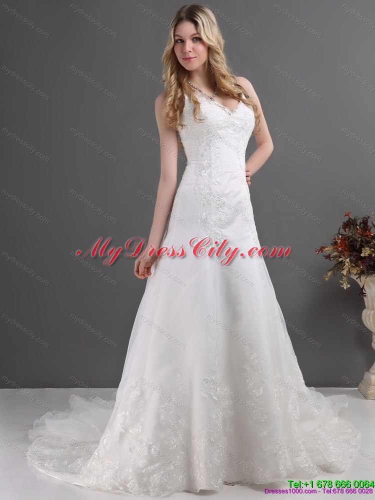 2015 The Most Popular Lace Maternity Wedding Dress with Spaghetti Straps