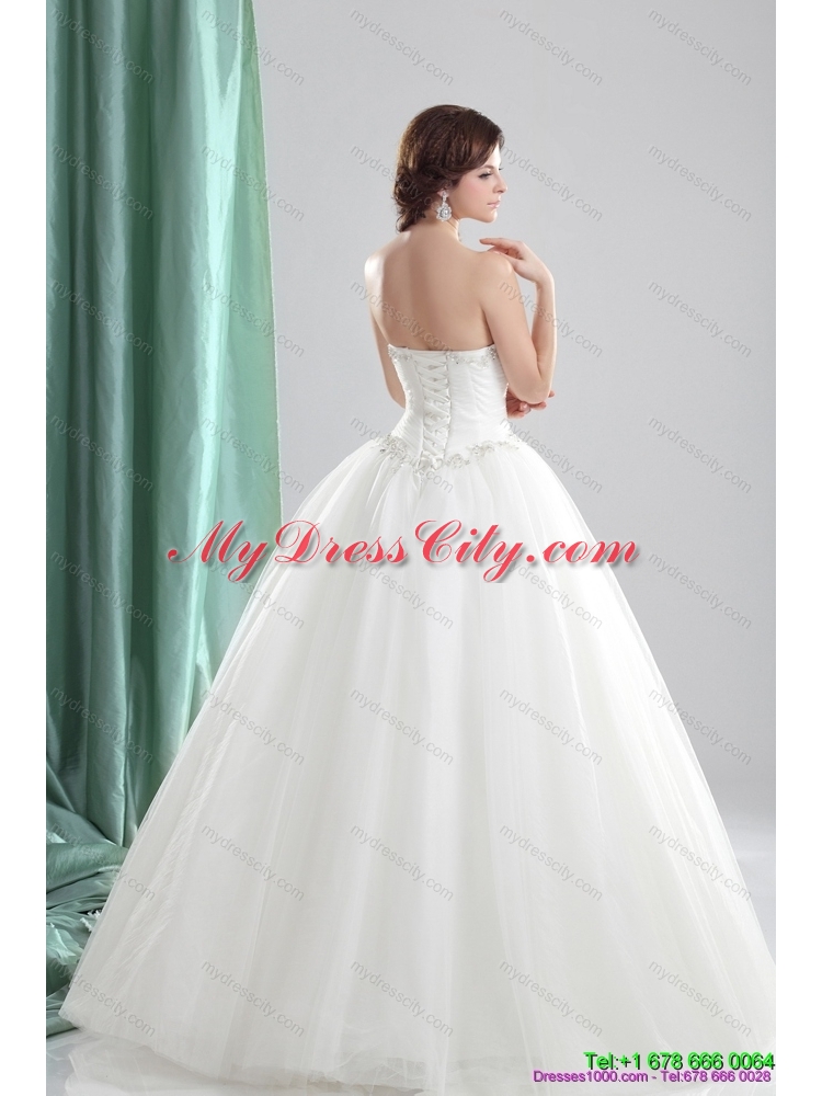 2015 Maternity Strapless Wedding Dress with Beading