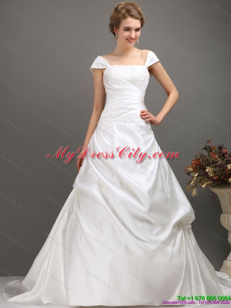 2015 Maternity Lace Wedding Dress with Floor Length