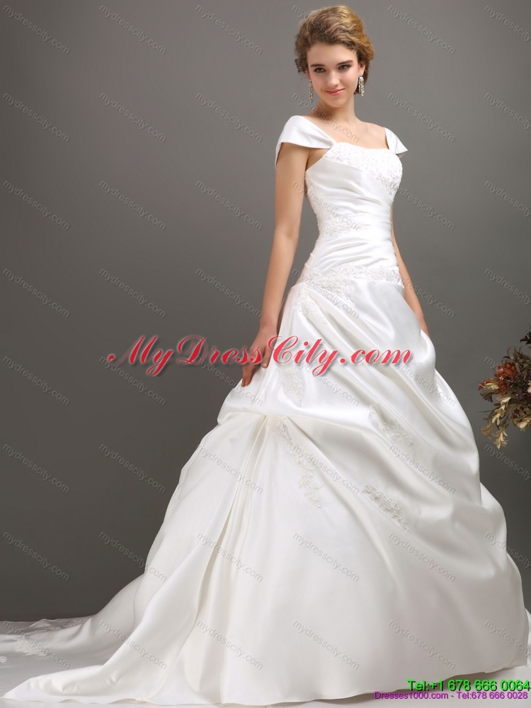 2015 Maternity Lace Wedding Dress with Floor Length