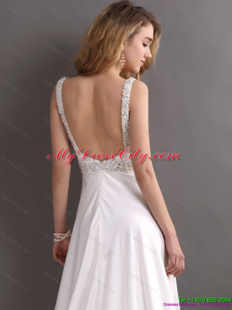 Maternity Straps Wedding Dress with Paillette for 2015