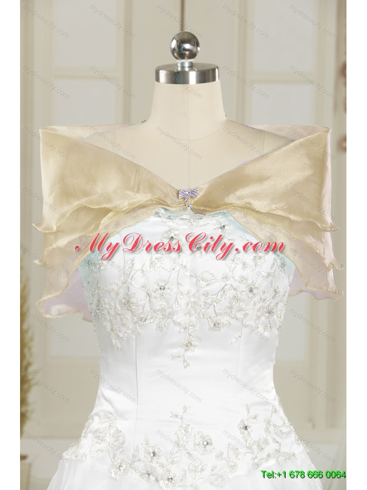 New Style and Detachable Strapless White Prom Skirts with Ruffles and Beading