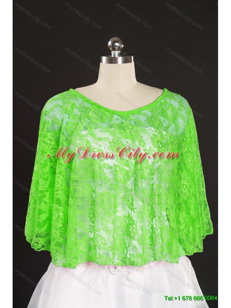 Green Beading Lace Hot Sale Wraps for 2014