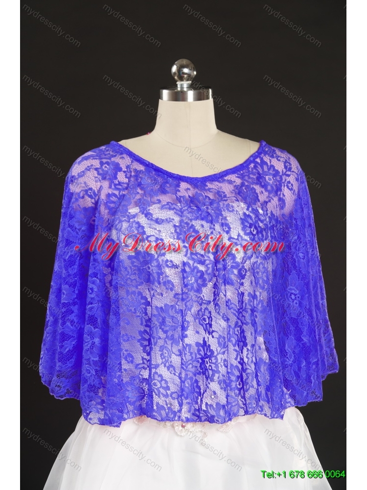 Lace Hot Sale 2014 Purple Wraps with Beading