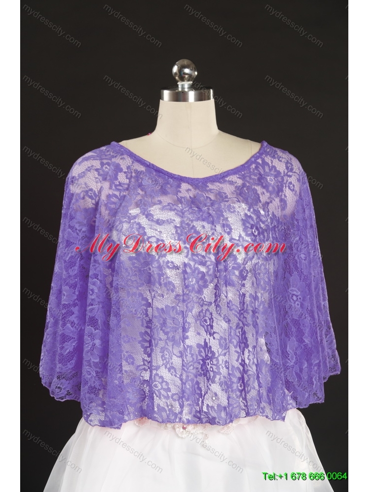 Lavender Hot Sale  2014 Wraps with Beading Lace