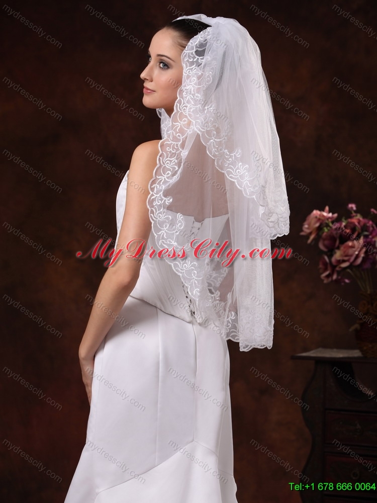 Two-tier With Embroidery Tulle Graceful Wedding Veil