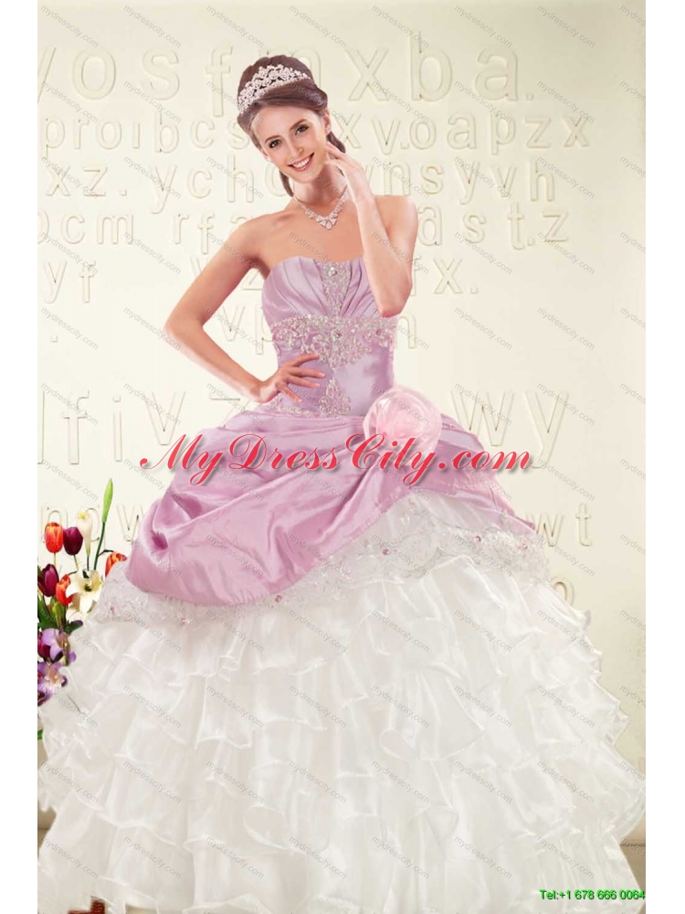 Strapless Beading Multi Color Quinceanera Dress and Ruching Short Prom Dresses and Beading Multi Color Little Girl Dress