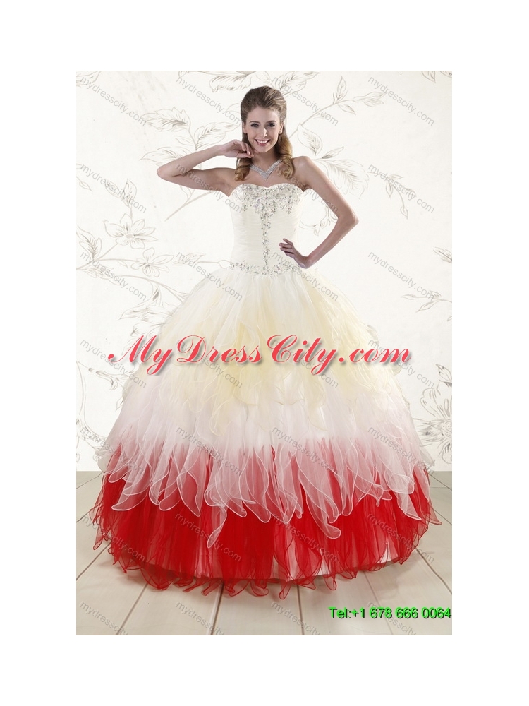 Beading Multi Color Quinceanera Gown and Hot Pink Sweetheart Long Prom Dresses and Halter Top Multi Color Little Girl Dress