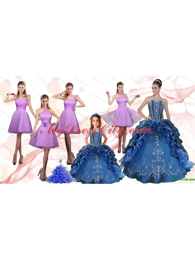 Ruffles and Beading Sweetheart Quinceanera Dress and Lilac Short Prom Dresses and Cute Halter Top Little Girl Dress